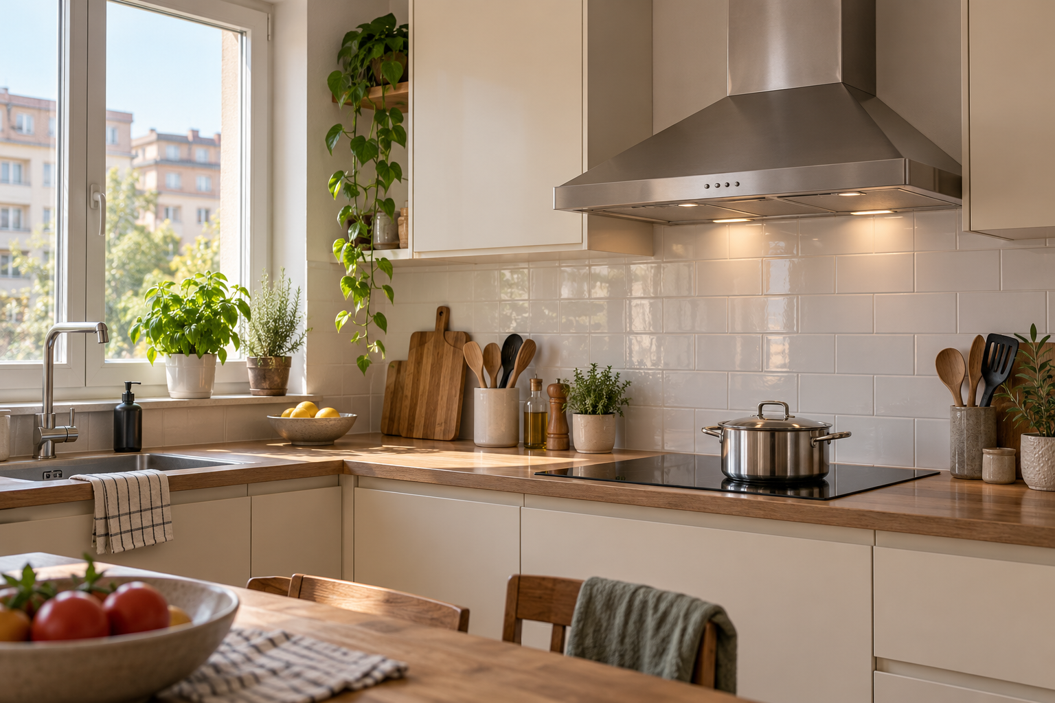 Cocina con campana extractora