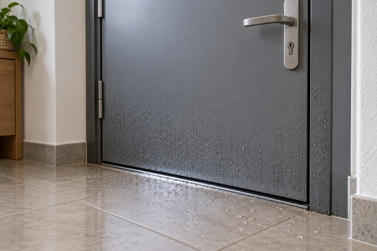 ¿Cómo evitar que la puerta de entrada metálica o de aluminio gotee por dentro?